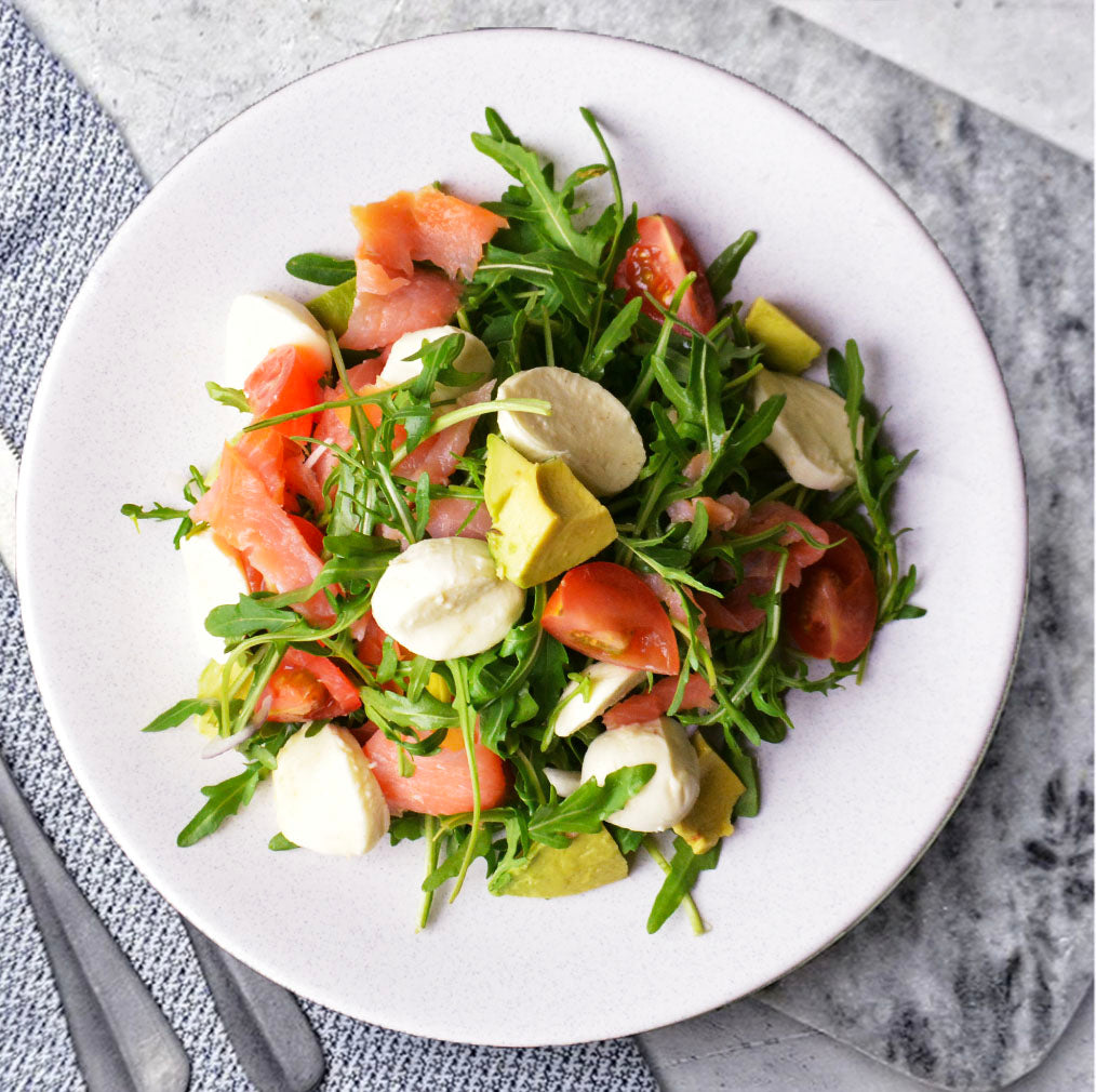 Smoked Salmon, Avocado & Bocconcini Salad
