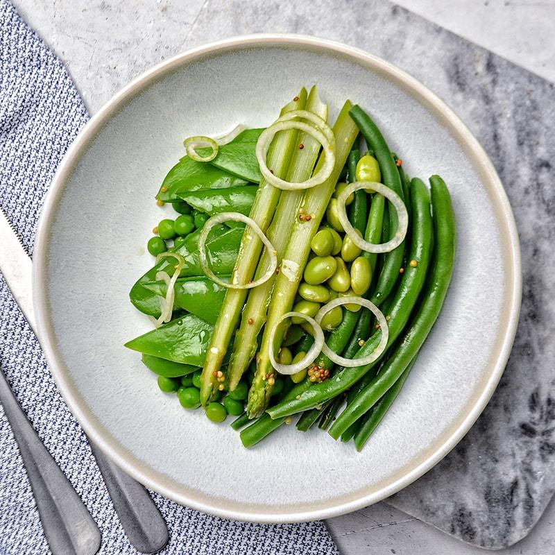 Asparagus, Edamame Green Salad Pen Catering