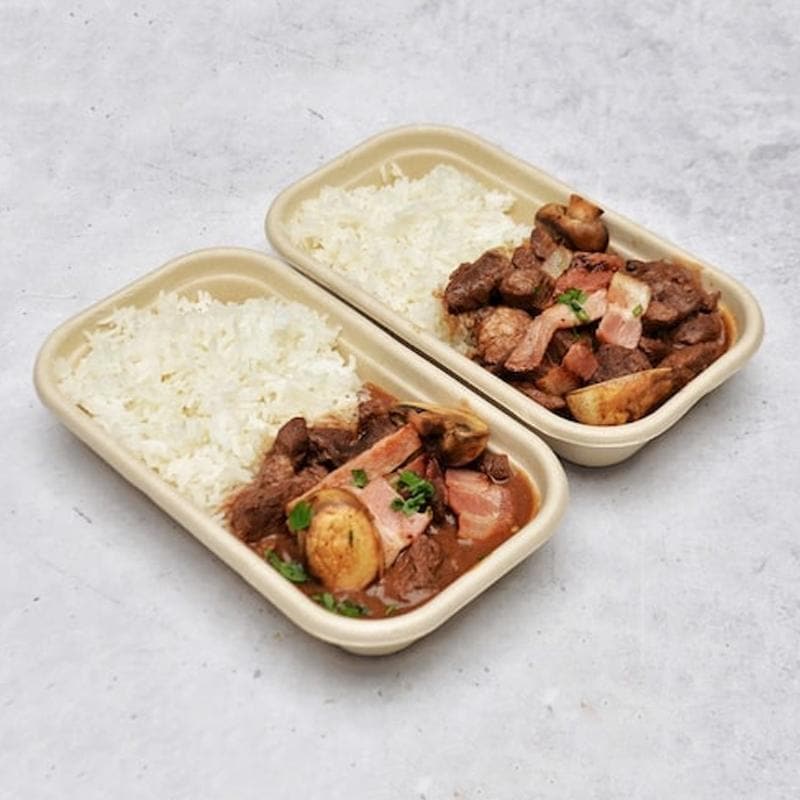 Beef Bourguignon with Steamed Rice Pen Catering