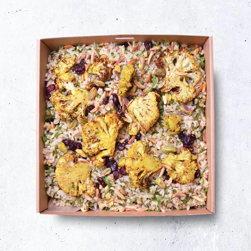 Turmeric Roasted Cauliflower Grain Salad Pen Catering
